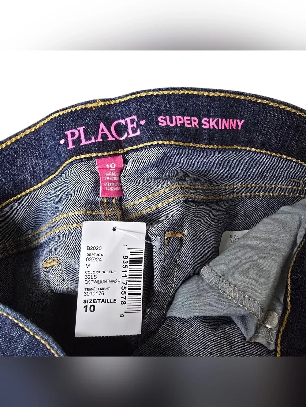 NWT The Children's Place Super Skinny Jeans Girls 10